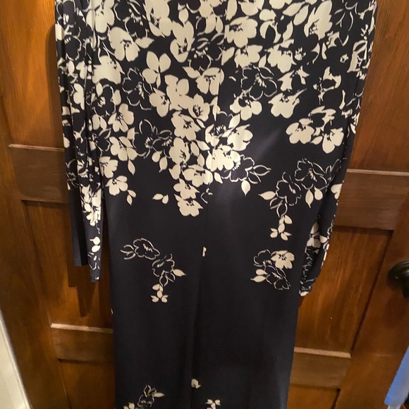 Navy Dress with floral print - Picture 2 of 3